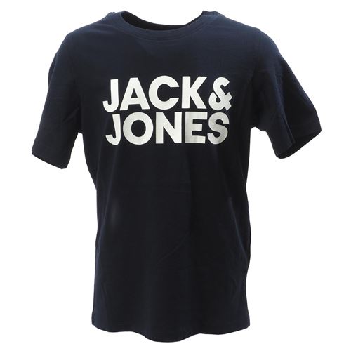 Tee shirt manches courtes Jack and jones Corp logo navy mc tee jr Bleu taille : 12ans réf : 17410