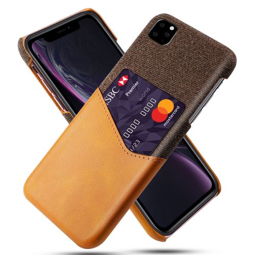 Coque de protection avec fente carte pour Apple iPhone 11 6.1 - Orange