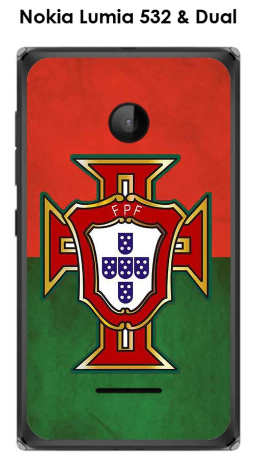 Coque Nokia Lumia 532 & Dual design Foot Portugal fond drapeau
