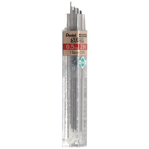 Pentel Mines de crayon Hi Polymer Super 12 pcs 0.50 mm H - vue 2