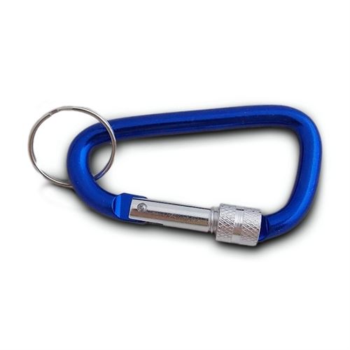 Porte-clés mousqueton bleu