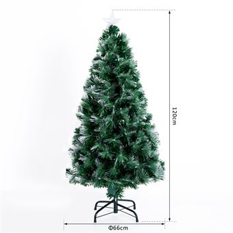 10 Sur Sapin De Noel Artificiel Lumineux Fibre Optique Led Multicolore Support Pied O 66 X 120h Cm 130 Branches Etoile Sommet Brillante Vert Achat Prix Fnac
