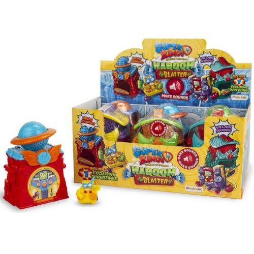 SuperZings Kaboom Blaster conteneur avec son et figurine