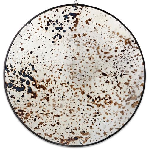 Nkuku - Miroir cadre déco noir antique 39,5 cm