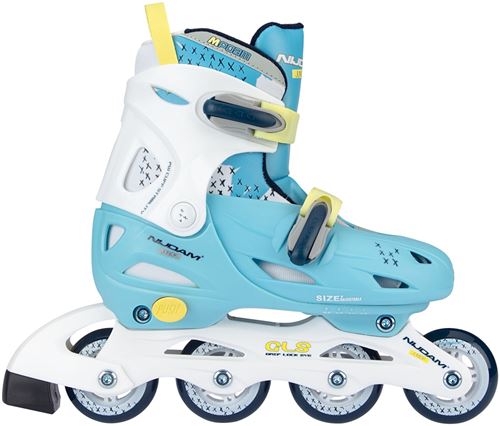 NIJDAM patins à roues alignées hardboot junior ensoleillé bleu