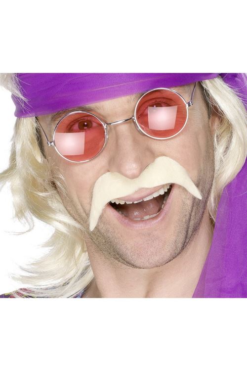 Moustaches 80's blondes auto adhesives