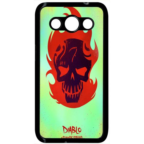Coque Samsung Galaxy Core Max Tete En Feu Diable