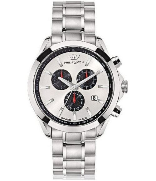 Philip Watch Montre Homme R8273665003 ChronographeArgent, Blanc