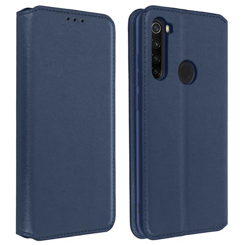 Avizar Housse Pour Xiaomi Redmi Note 8 et Note 8 2021 Clapet Portefeuille Fonction Support Bleu