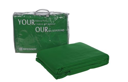 BRESSER Y-9 Fond en Tissu 4x6m vert chromakey