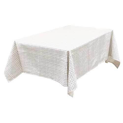 The Home Deco Factory - Nappe à motifs pour table rectangulaire 140x240 cm Quadrillage