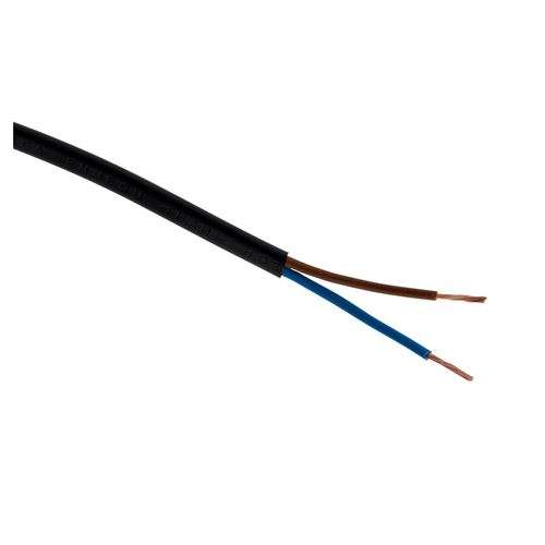 Zenitech Noir - Câble Électrique H03vvh2-F 2X0,75Mm² - 5M