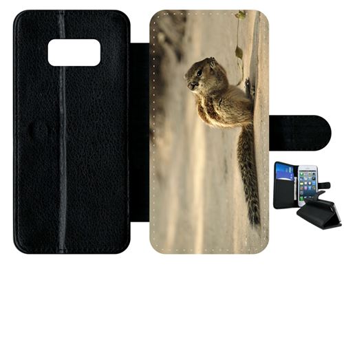 Etui à rabat samsung galaxy s8 petit ecureuil