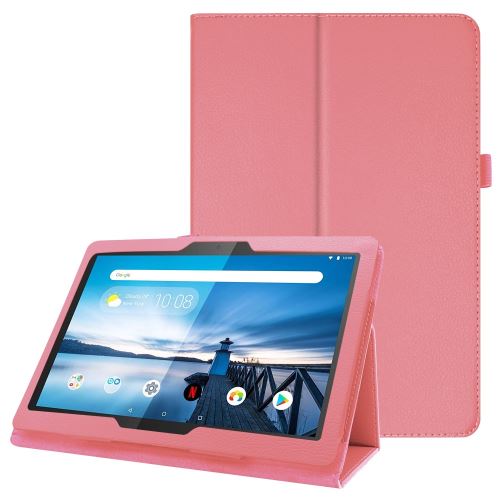 Etui en PU support de litchi rose pour Lenovo Tab M10 TB-X605F