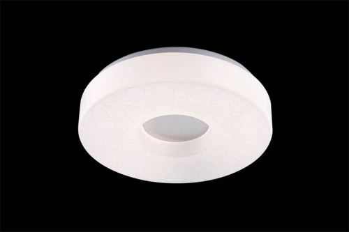HOMEMANIA Lampe de Plafond Sirena Plafonnier - Ronde - Murale - Blanc en Métal, 34 x 34 x 8 cm, 1 x Bande de LED x 15W, 1575LM, 4000K Lumière Blanc Naturel