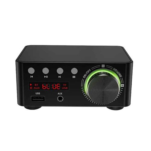 Non Communiqué Noir Enceinte Sans Fil Bluetooth 5.0 D'amplificateur Stéréo - Image 1