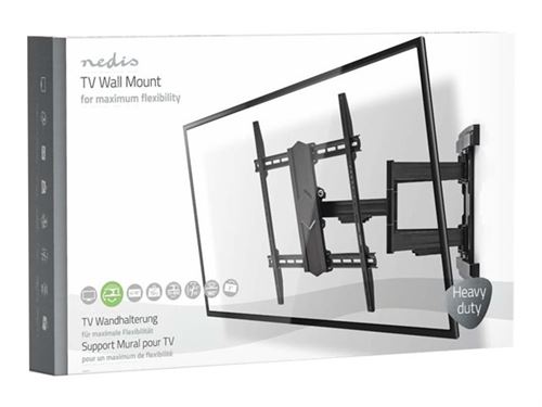 Nedis TVWM6570BK Support Mural à Mobilité Intégrale pour TV | 37-90 | Max. 70 kg | 6 Points de Pivot