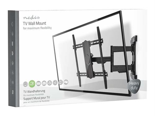 Le support mural TV peut contenir jusqu'à 35 kg de support mural TV  réglable en acier ultra fin et solide pour la maison, le bureau, l'hôtel,  17 à 43 pouces 