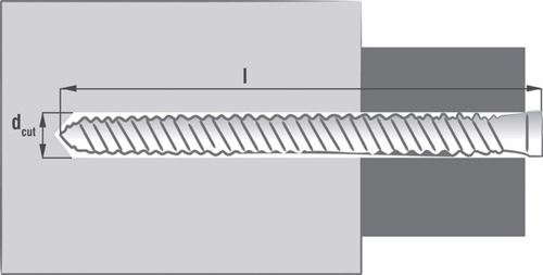Vis à Béton Tête Fraisée 7.5x182 Mm SCELL IT - Boîte De 50 - Filet à Gauche, Finition Zinc - Neuf