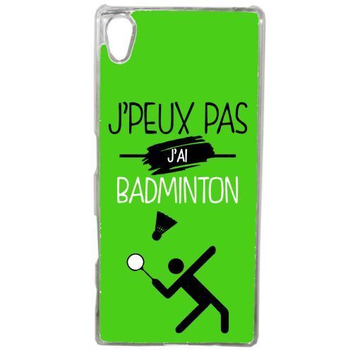 Coque j peux pas j ai badminton 11 compatible sony xperia z4 transparent