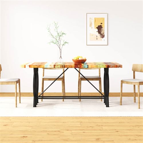 Vidaxl Brun Table De Salle À Manger Bois De Récupération Massif 180 Cm - Image 1