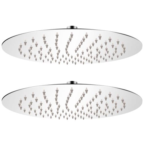 Pomme de douche plongeante 2 pcs Acier inoxydable Ø 25 cm