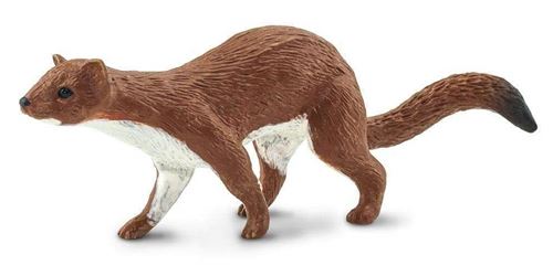 Safari belette junior 9 x 2,5 x 3 cm marron/blanc