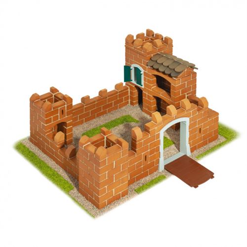 Teifoc kit de construction château de chevalier junior argile brun 3-pièces