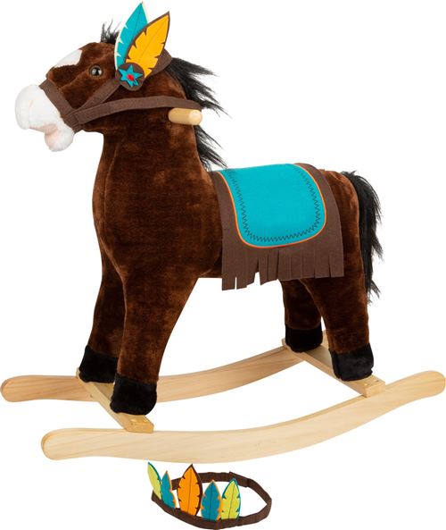 Small Foot cheval à bascule Indian Rocking Horsejunior 75 cm marron