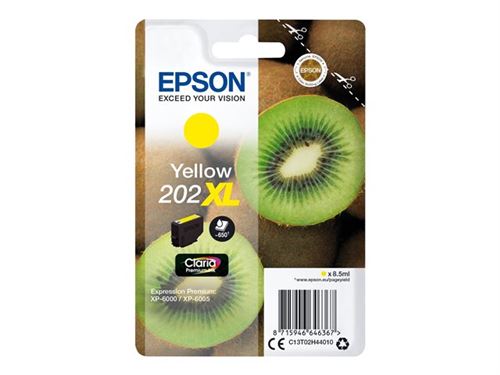 Cartouches Jet d'encre Epson 202xl 8.5ml 650pages Jaune Cartouche D'encre