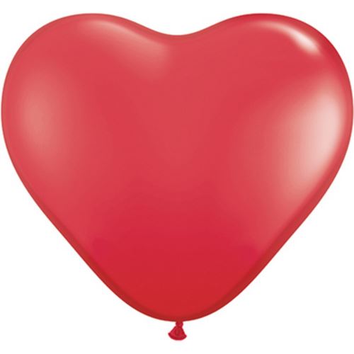 Qualatex - Ballon en latex en forme de coeur 28 cm (lot de 100) (Taille unique) (Rouge) - UTSG4837