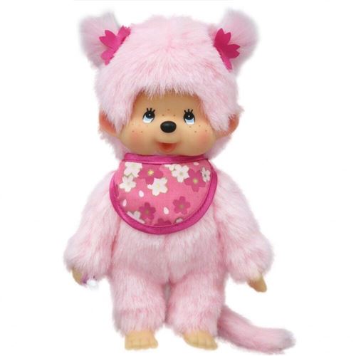 Sekiguchi 233724 - Original Monchhichi Mädchen, Regenbogen T- Shirt mit Tasche u