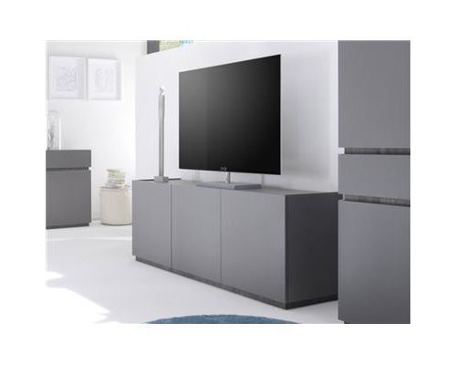 Buffet bas gris ou blanc 3 portes STANISLAS