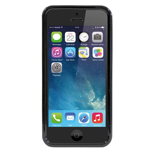 Mobilis T-Series - Coque de protection pour téléphone portable - polyuréthanne thermoplastique (TPU) - noir