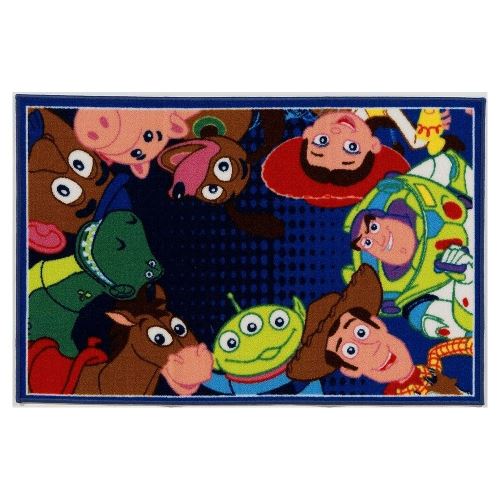 Tapis enfant Toy Story 120 x 80 cm Disney Woody Buzz - guizmax