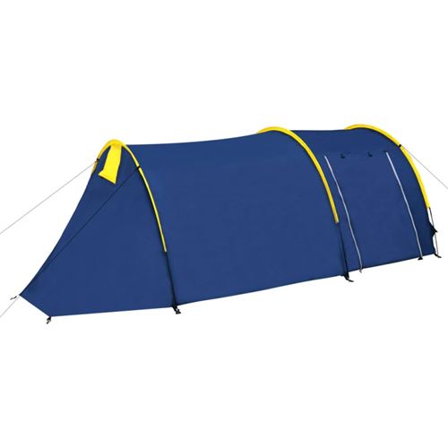 Tent voor 4 personen marineblauw / geel