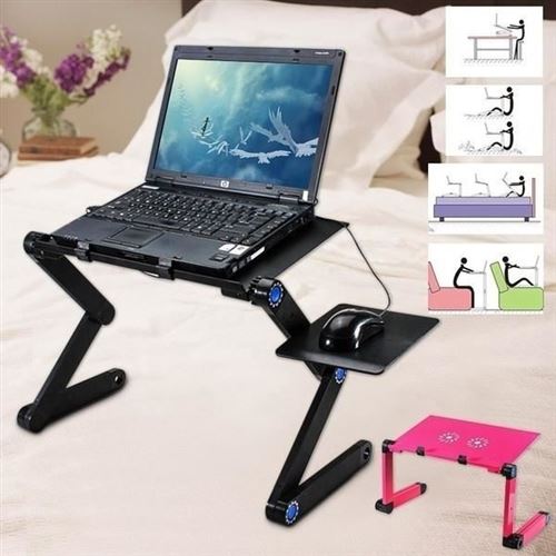 Support Lit avec Ventilateur pour PC ASUS FX-ZX Table Reglable Pliable Canape (NOIR)
