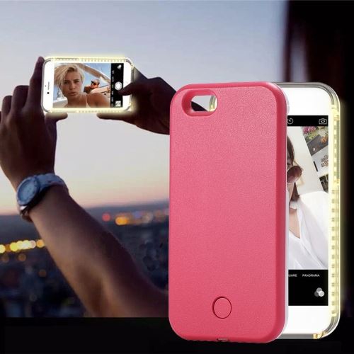 iPhone 6 Plus & 6s Plus Coque Protection Plastique Rose Contour Lumineux Selfie ALS47848