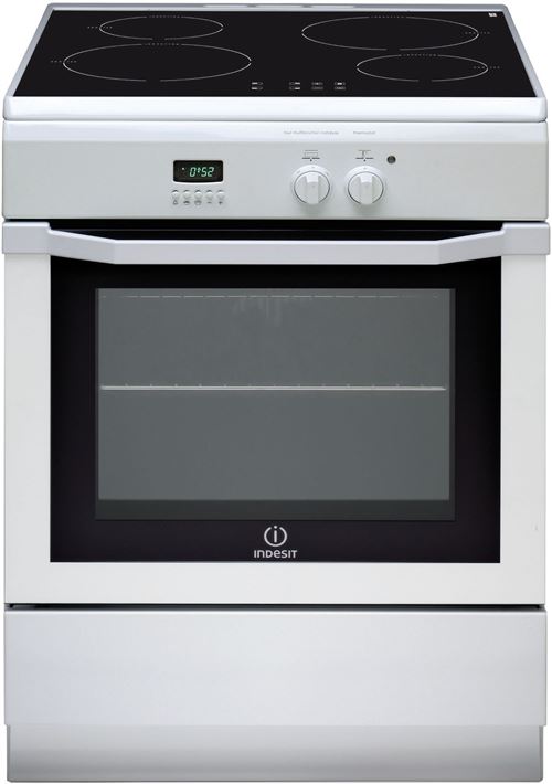 Indesit Full Glass I64i 6c6a /fr Cuisinière Avec Un Four - Électrique - 60 Cm - 59 L - Blanc