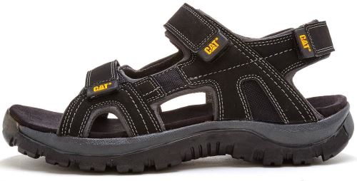 Caterpillar Giles CAT Cuir Sandales en Noir P716653 [UK 10 EU 44]
