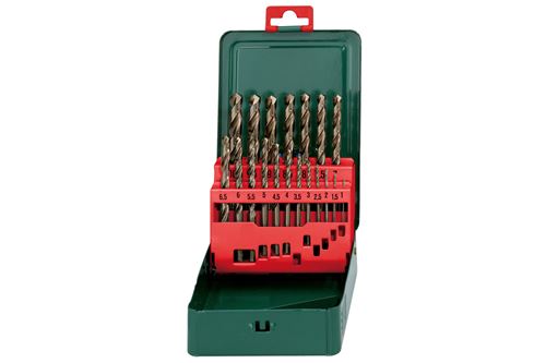 Jeu de m&egrave;ches h&eacute;lico&iuml;dales pour m&eacute;tal 19 pi&egrave;ces Metabo