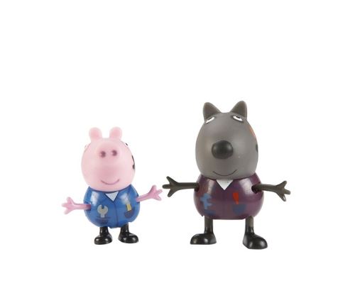Peppa pig - set de 2 figurines : chien danny et cochon georges