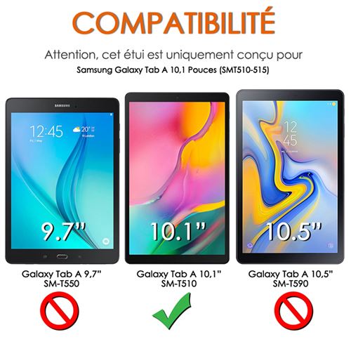 Tablette Samsung Tab A 10.1 SM-T510 / 515 Support mural NOIR -  France
