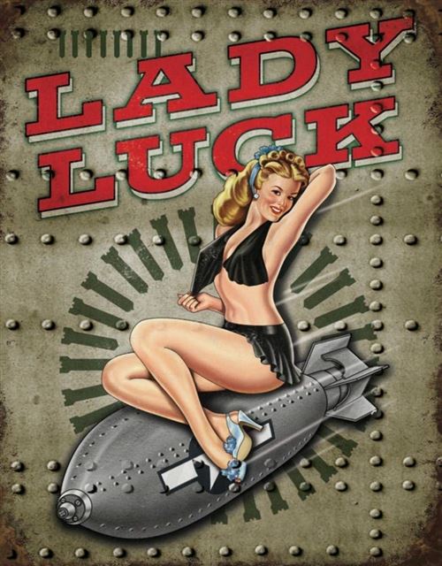 tôle Legends Lady Luck USA groãÿ neuf 40 x 31 cm S2174
