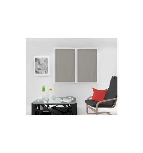 Paire de brise bise 60x120 cm DOLLY taupe