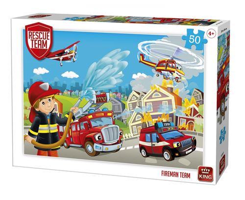 King puzzle Rescue Team Fireman Team50 pièces