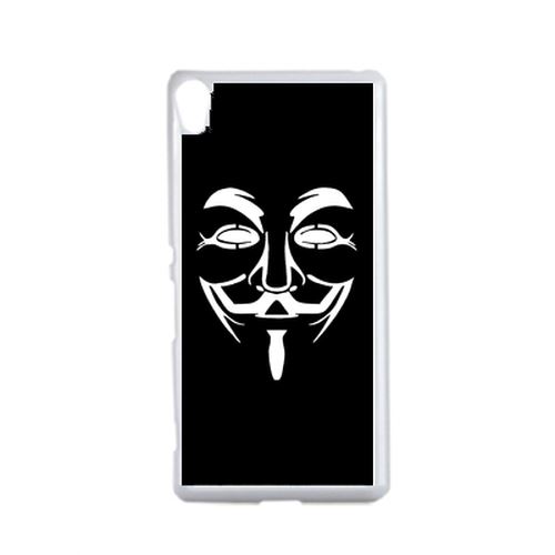Coque Anonymous Noir Compatible Sony Xperia Xa Transparent