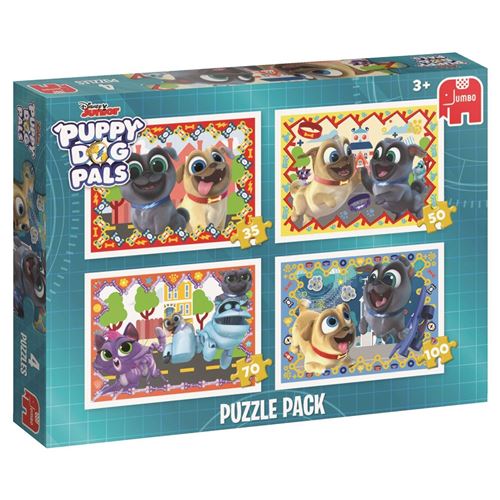 Jumbo Puzzle Chiot Chiot Chiot Pals 4-en-1 35/50/70/100 pièces