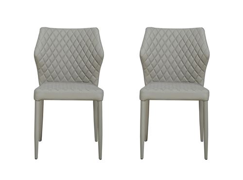 Set De 2 Chaises Ara Contemporain Gris - Pour le Bureau, Cuisine, Séjour