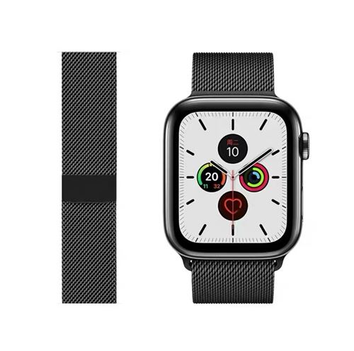 Remplacement de bracelet magnétique en maille pour Apple Watch 38/40mm-noir